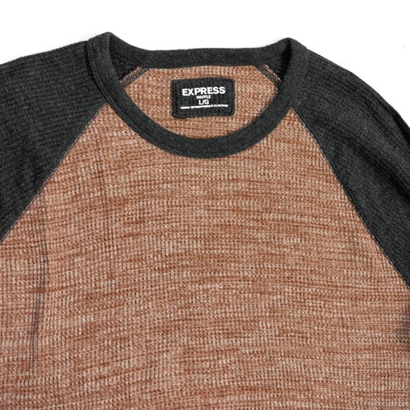 Express Long Sleeve Waffle T-Shirt - Picture 2 of 3